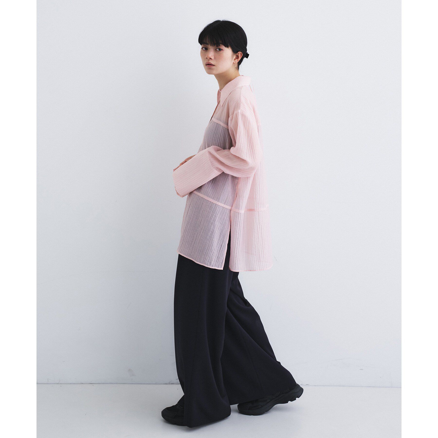 CODE A「point neck ribbon shirts」|シャツ・ブラウス|