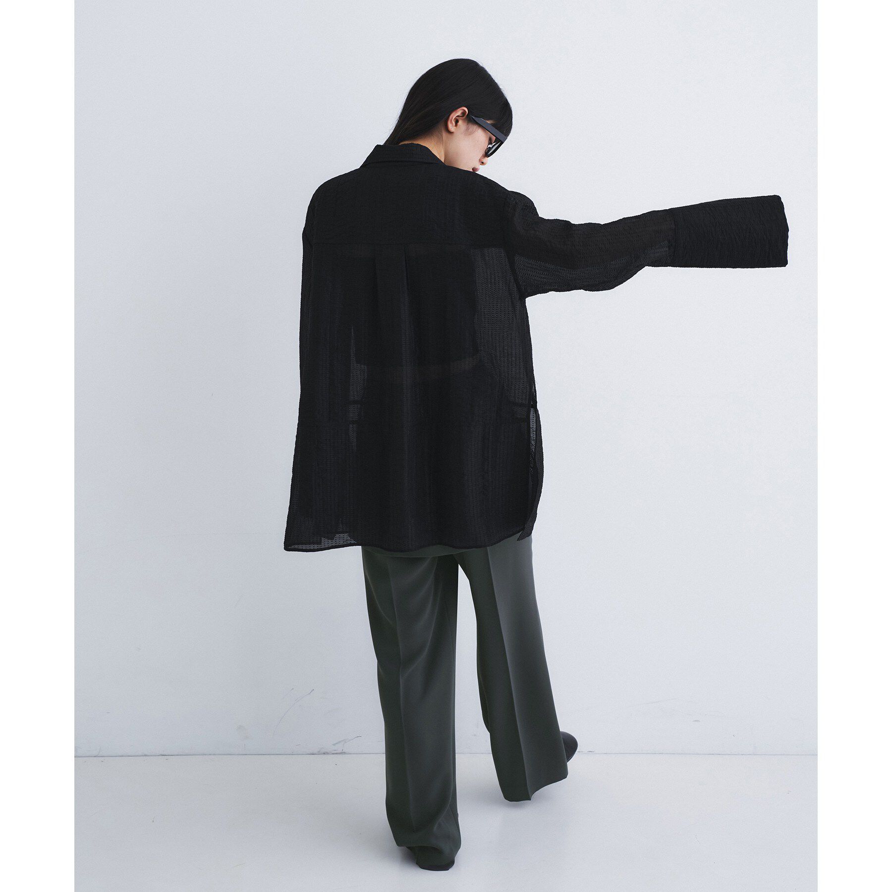 CODE A「point neck ribbon shirts」|シャツ・ブラウス|