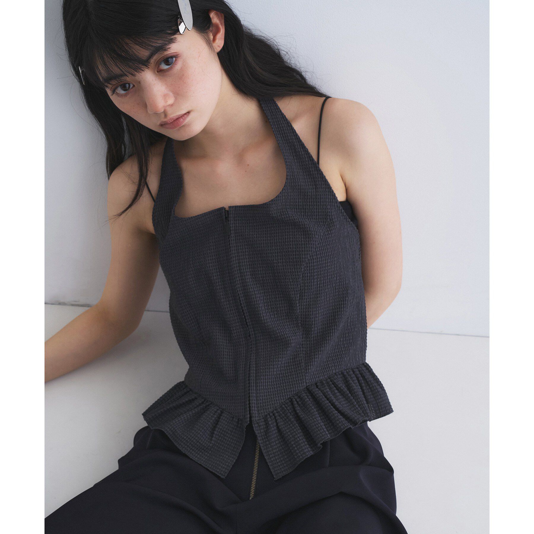 CODE A「halter neck bustier」|シャツ・ブラウス|チャコールグレー(0