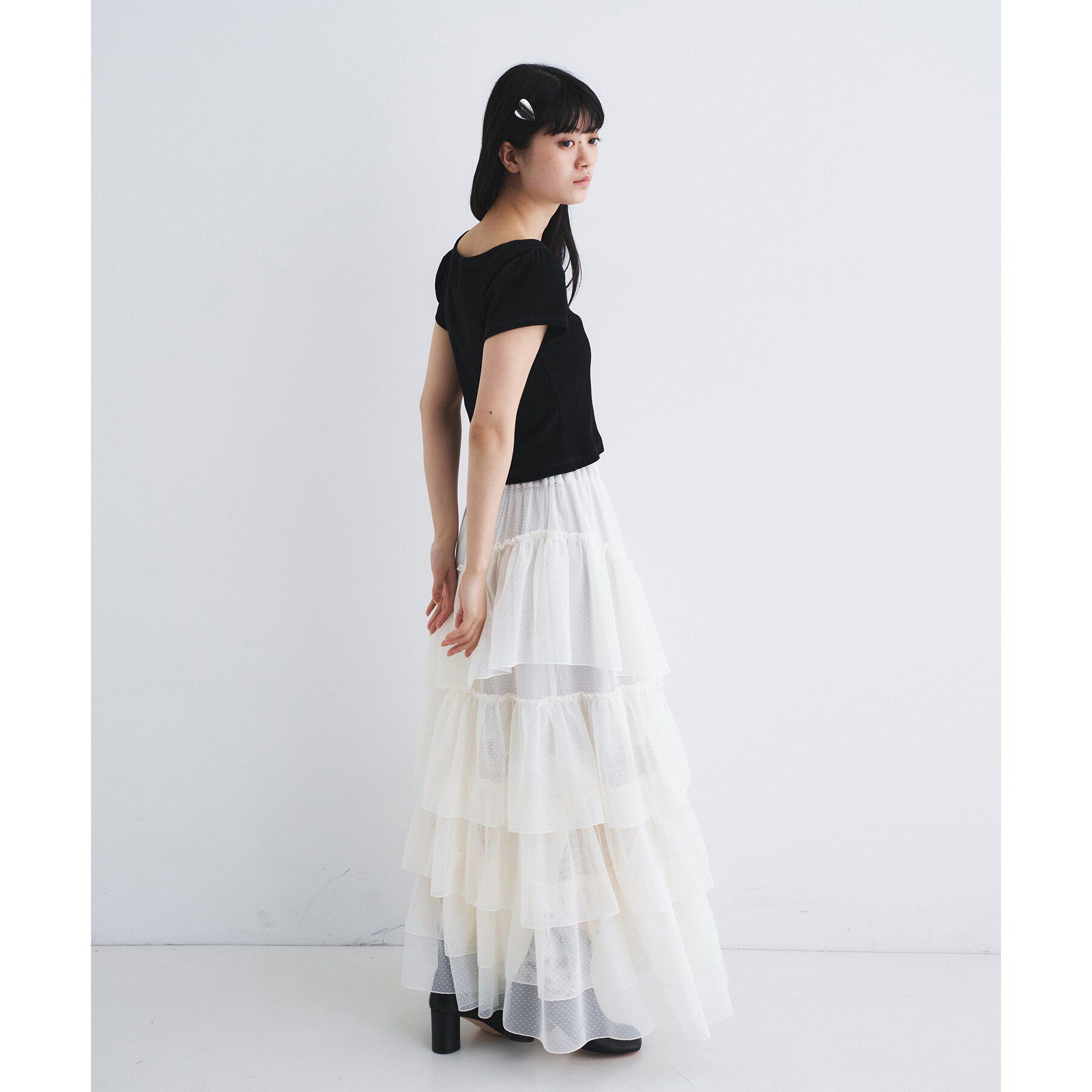 CODE A「M dramatic dot tulle skirt」|スカート|