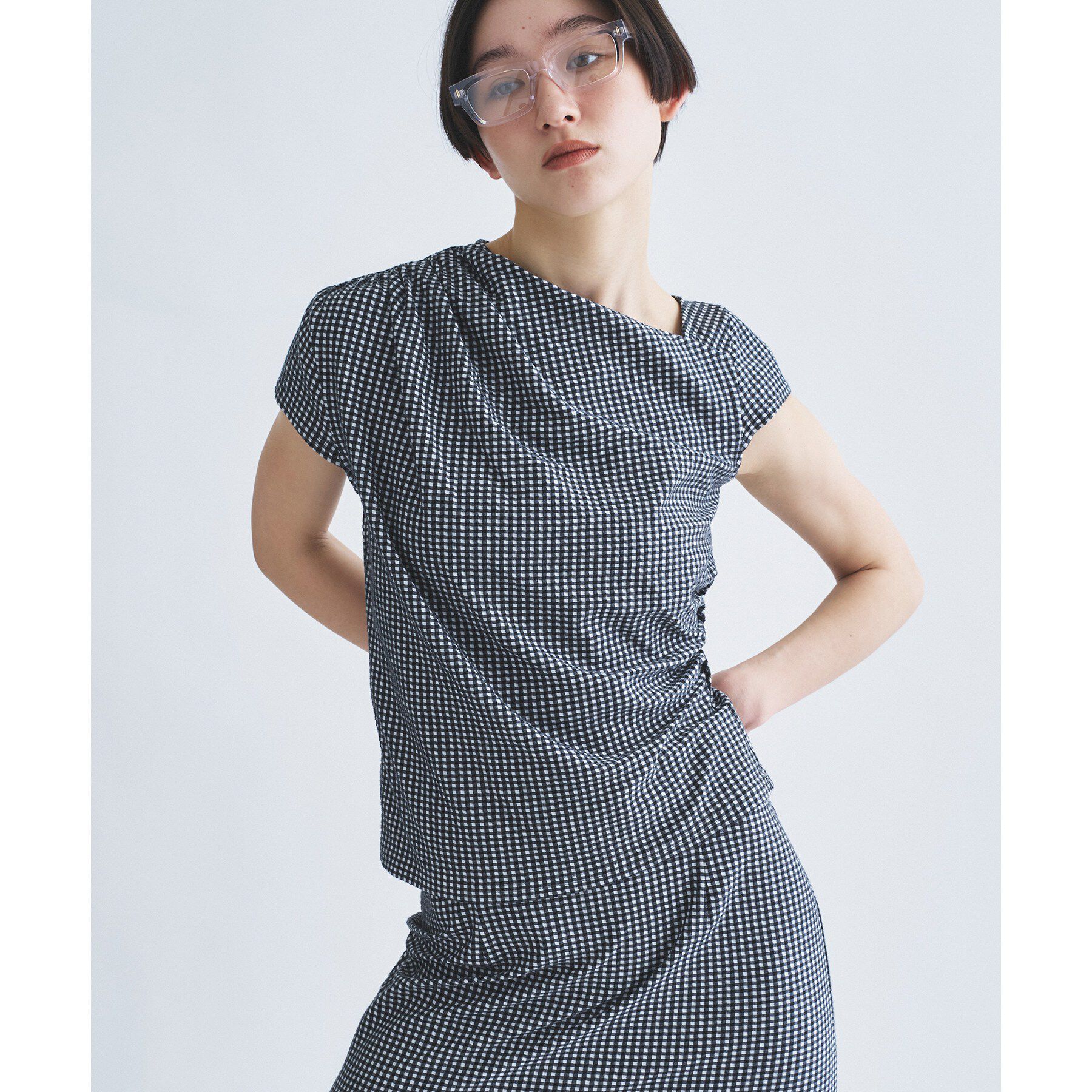 CODE A「gingham edge tops」|Tシャツ・カットソー|