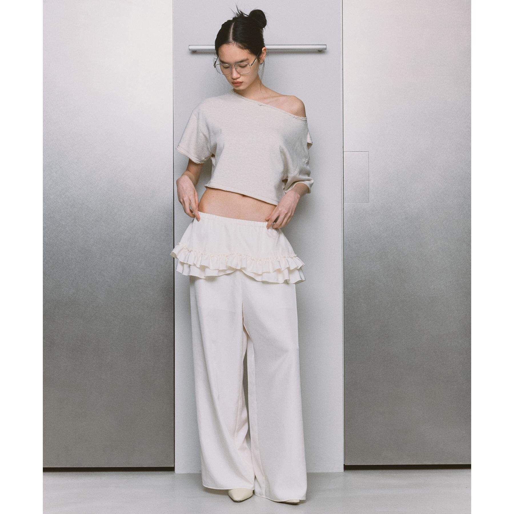 CODE A「back open half－sleeve sweat」|Tシャツ・カットソー|