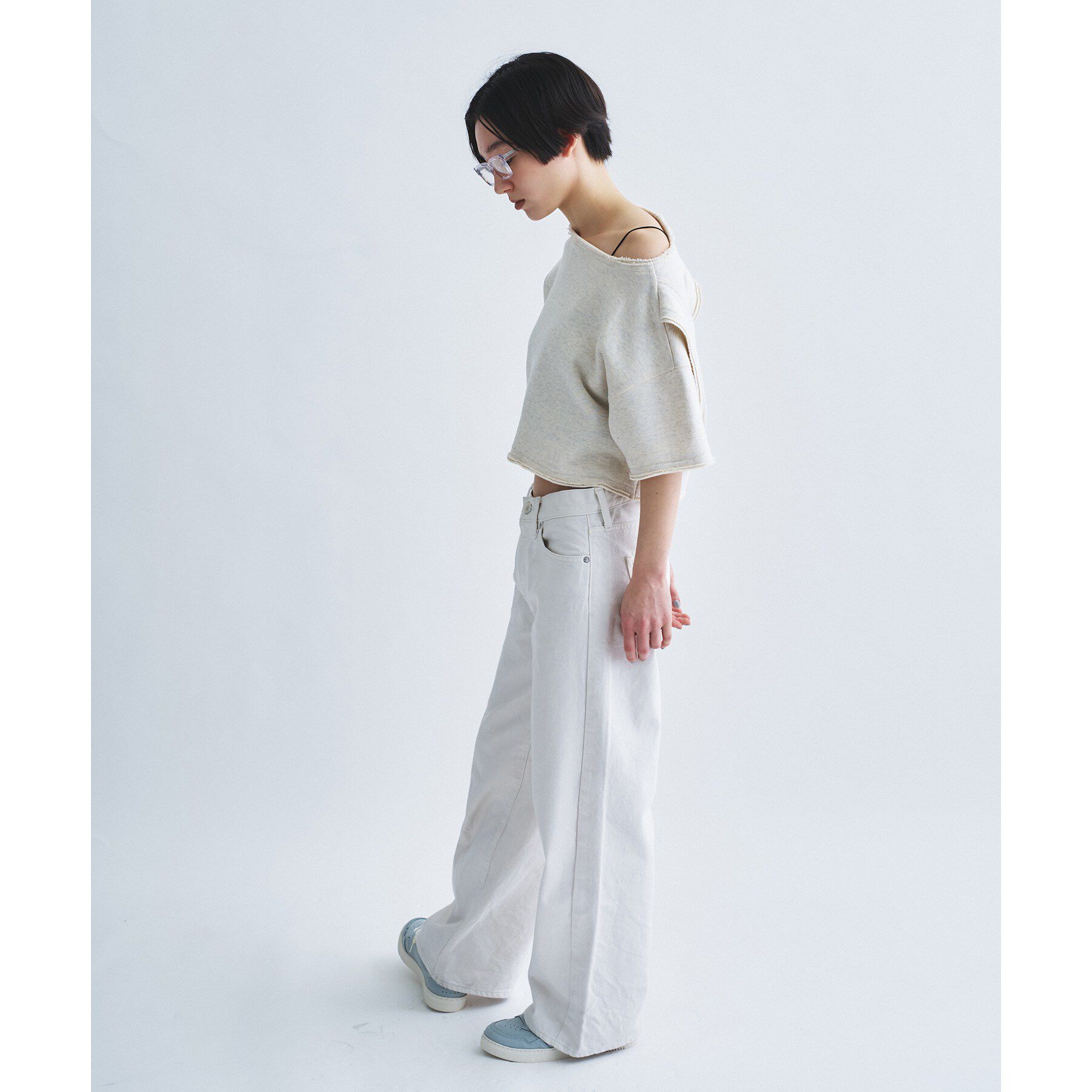 CODE A「back open half－sleeve sweat」|Tシャツ・カットソー|