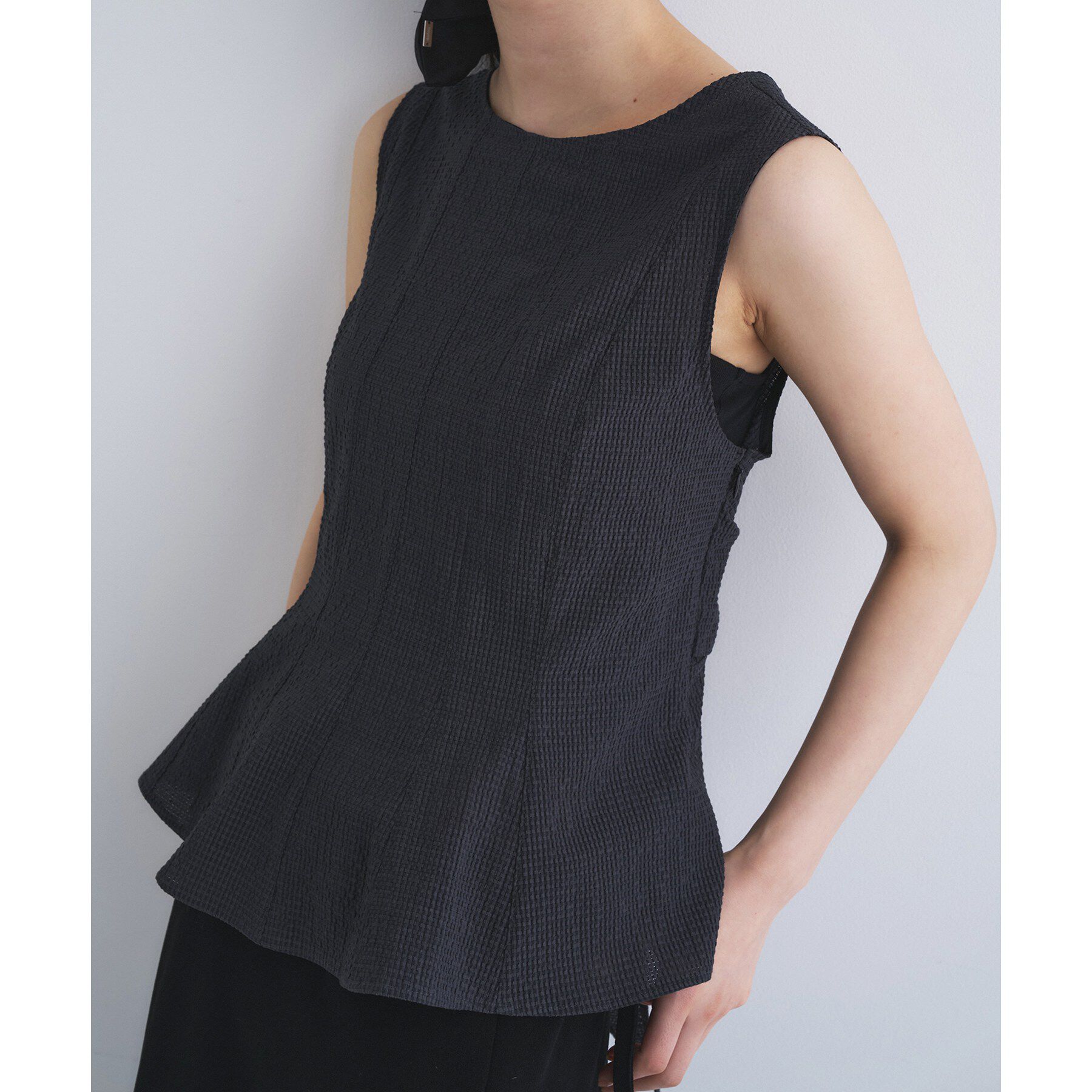 CODE A「back ribbon flare tops」|シャツ・ブラウス|