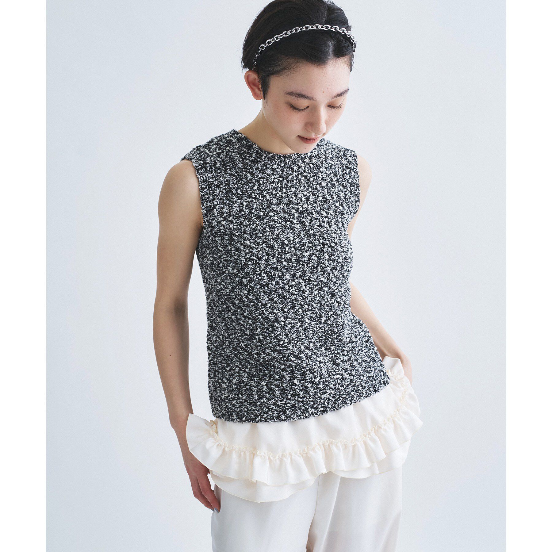 CODE A「cloudy open back tank」|ニット・セーター|