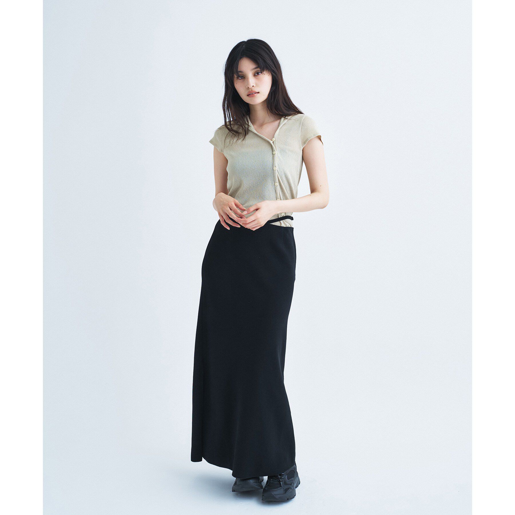 CODE A「soft button hood tee」|Tシャツ・カットソー|