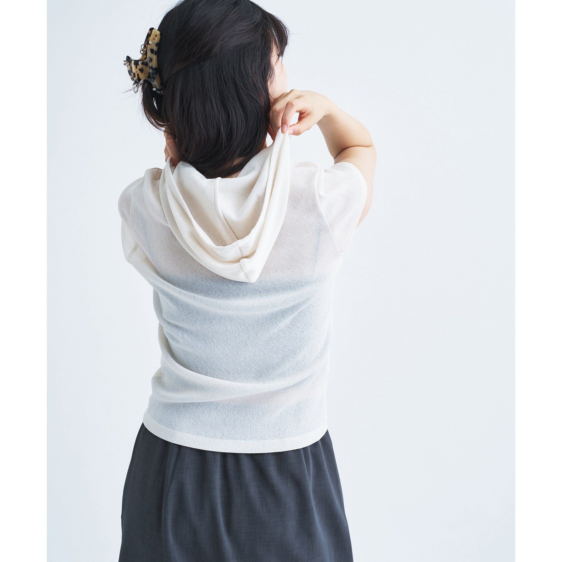 CODE A「soft button hood tee」|Tシャツ・カットソー|