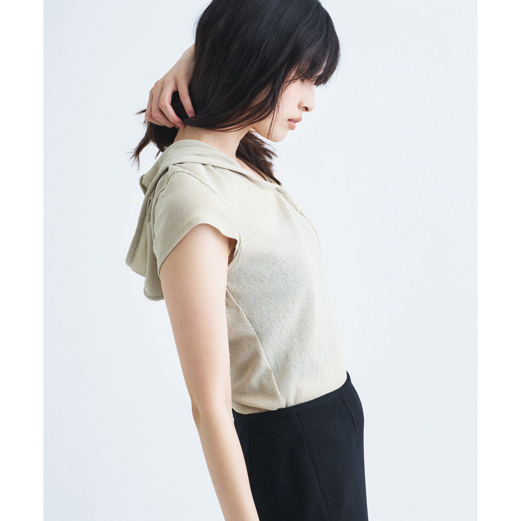 CODE A「soft button hood tee」|Tシャツ・カットソー|