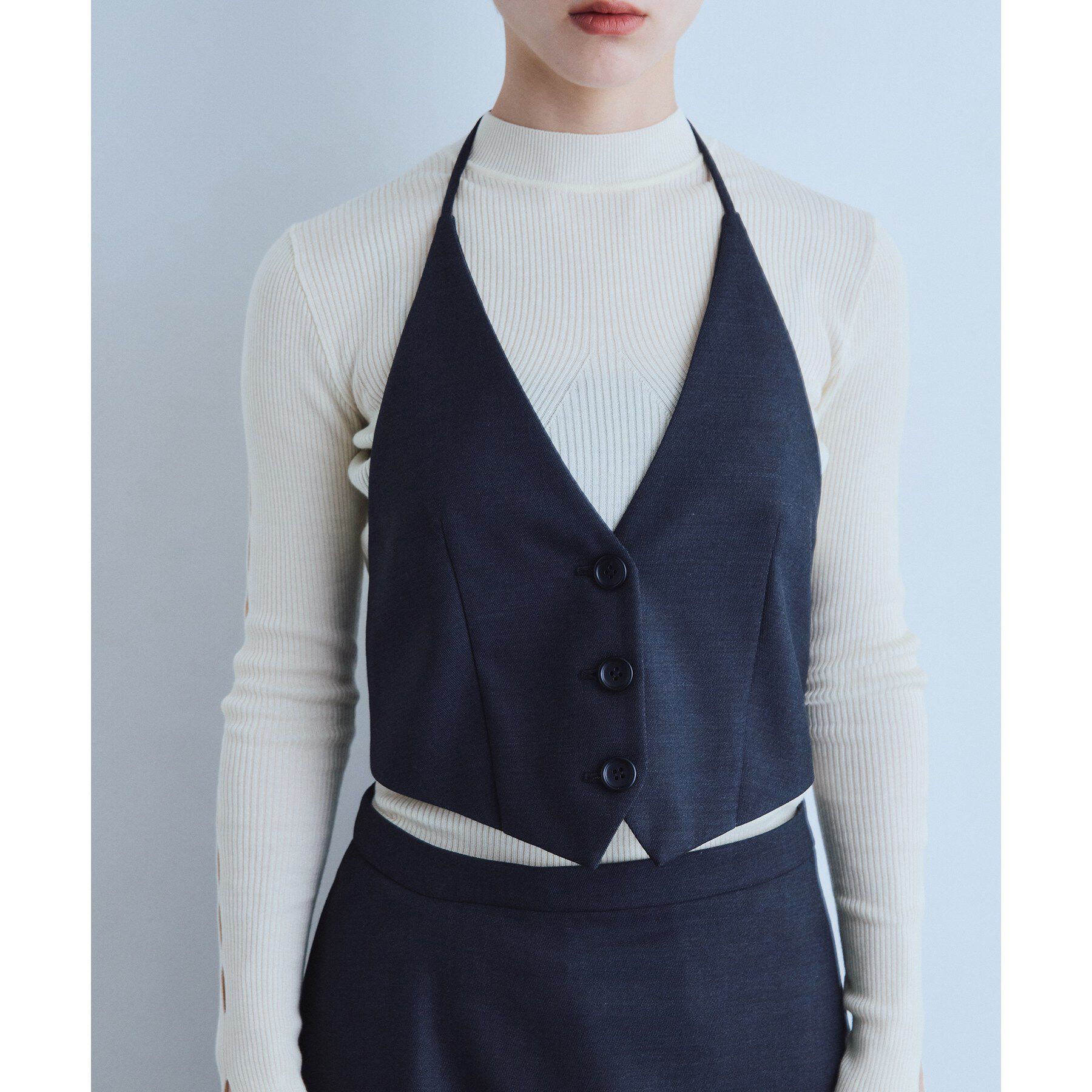 CODE A「cut－out sleeve knit top」|ニット・セーター|