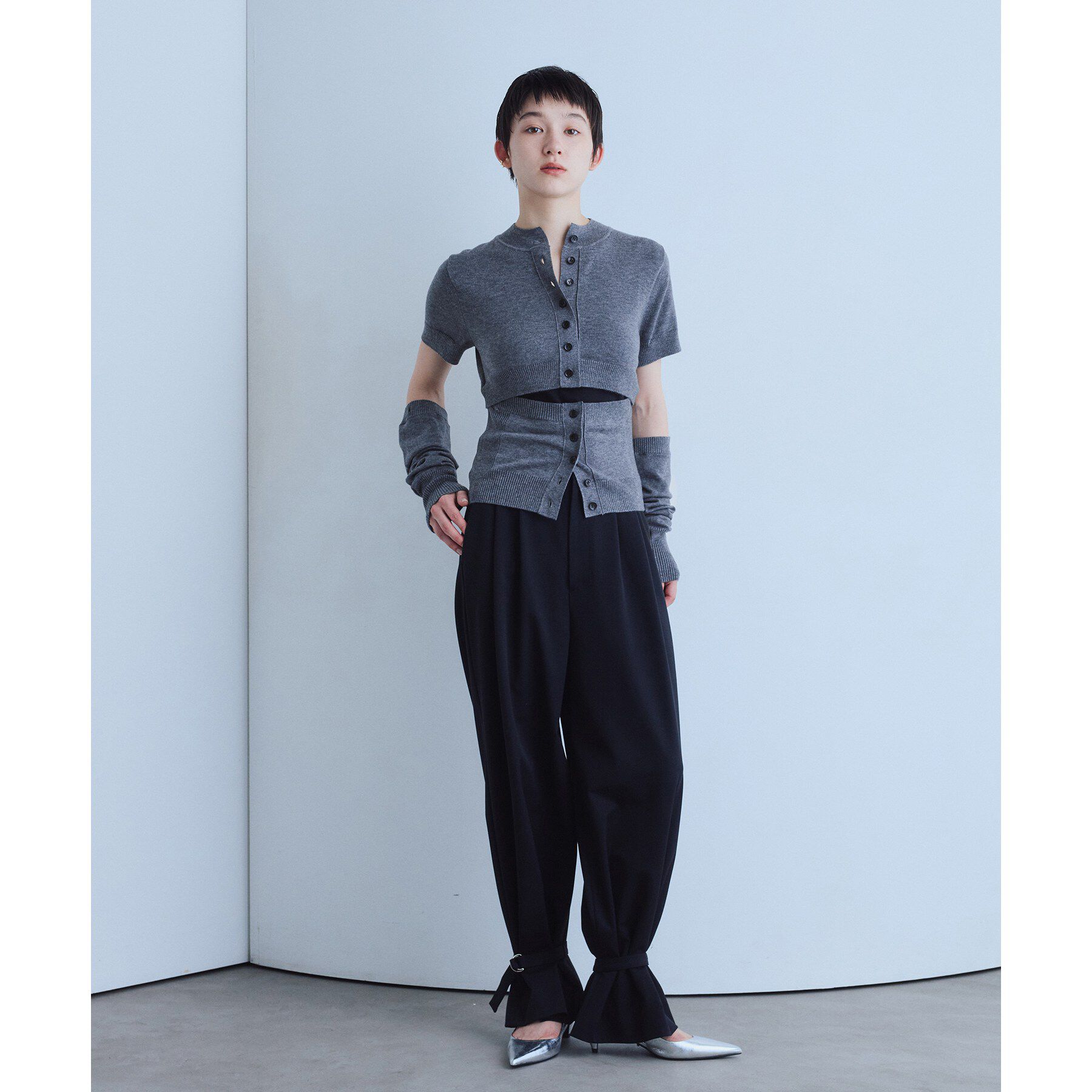 CODE A「modular button knit cardigan」|カーディガン|