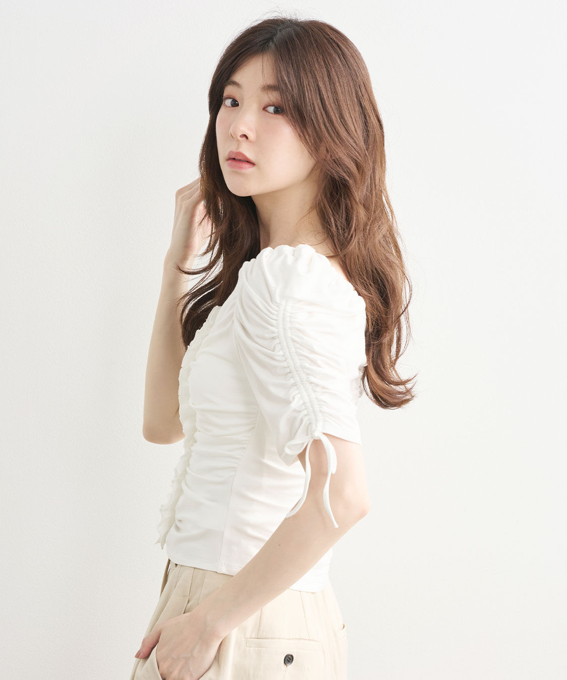 COCO DEAL「フリルドレープトップス」|Tシャツ・カットソー|