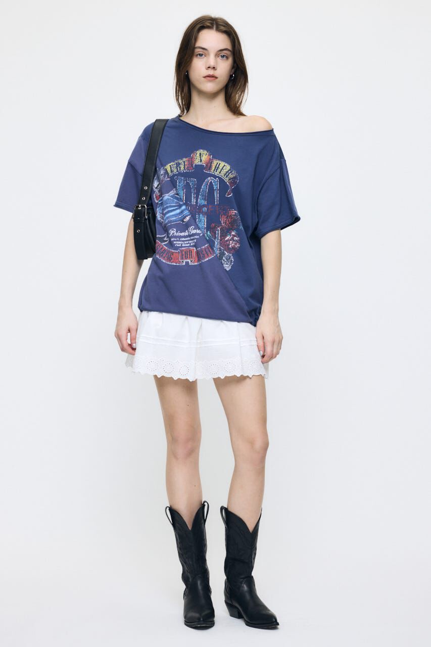 MOUSSY「EYELET HEM FLARE MINI スカート」|スカート|