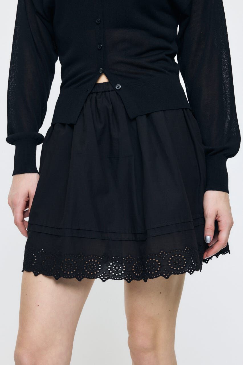 MOUSSY「EYELET HEM FLARE MINI スカート」|スカート|