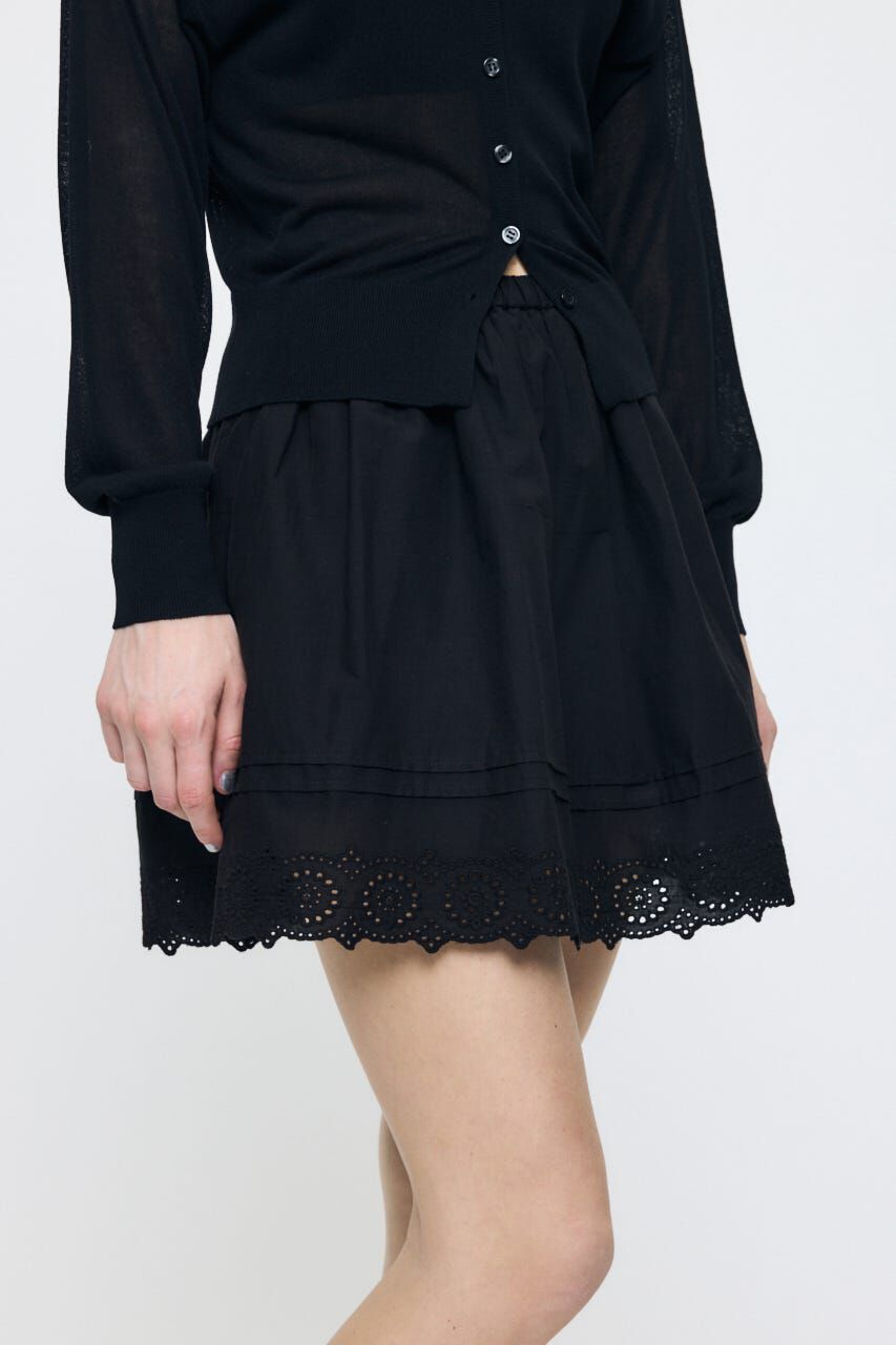 MOUSSY「EYELET HEM FLARE MINI スカート」|スカート|