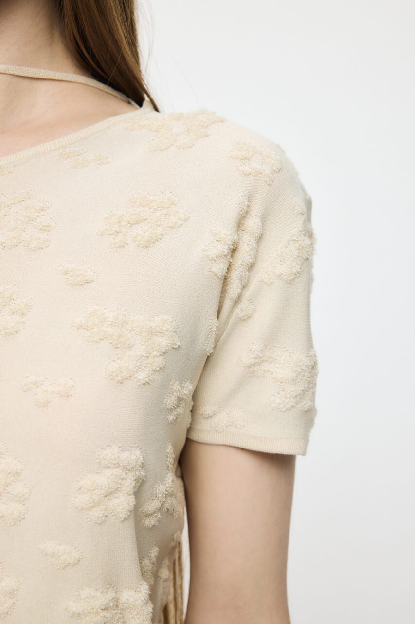MOUSSY「FLORAL JACQUARD CUT トップス」|Tシャツ・カットソー|