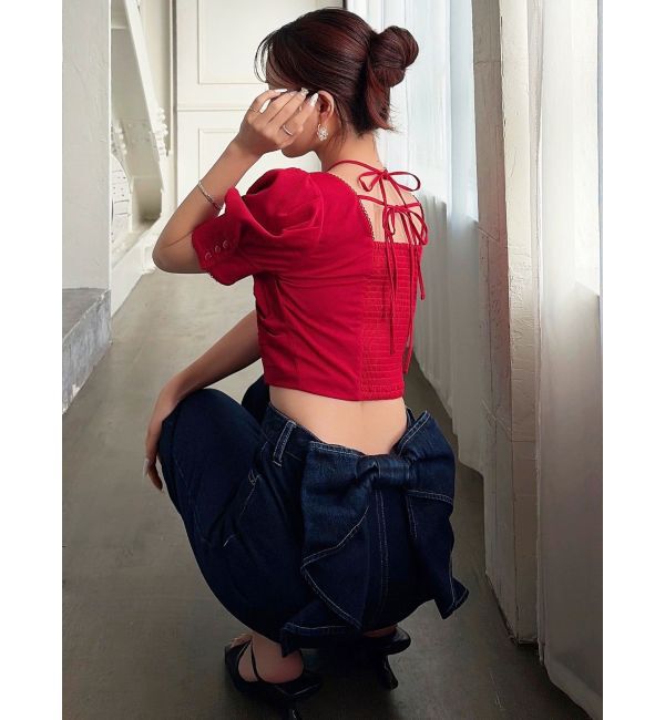 RESEXXY「バックリボンデニムパンツ」|デニム|
