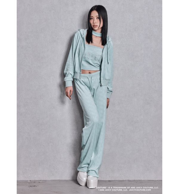 GYDA「GYDA&times;Juicy Couture GG JC Emboss Big Bling Velour Bustier」|チューブトップ|