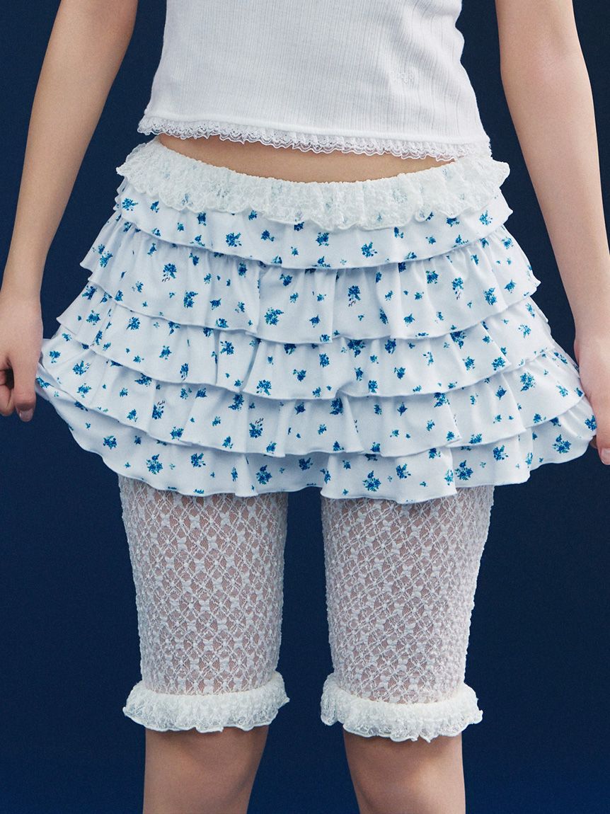 FURFUR「ティアードフリルレースパンツ」|チノ|IVR
