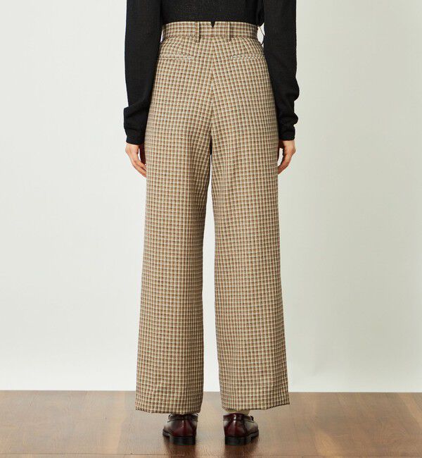 MACKINTOSH PHILOSOPHY「GREY LABEL リネンミックスチェックパンツ」|スラックス|