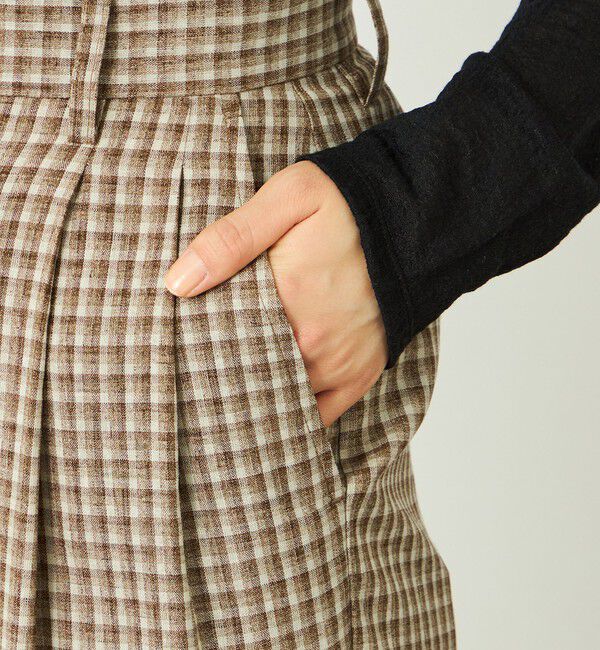 MACKINTOSH PHILOSOPHY「GREY LABEL リネンミックスチェックパンツ」|スラックス|