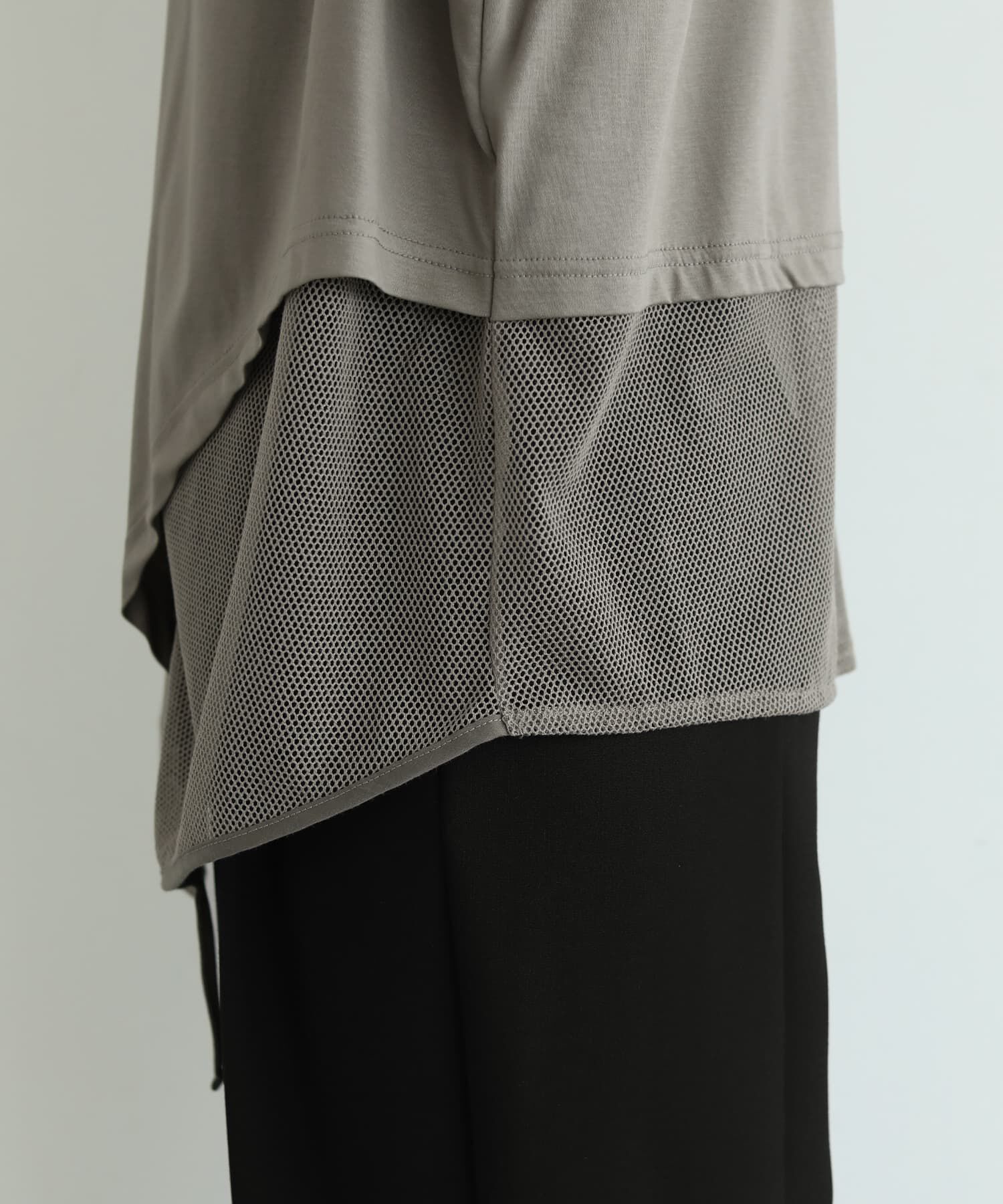 STYLE DELI「【selection】裾メッシュレイヤードノースリカットtops」|タンクトップ|