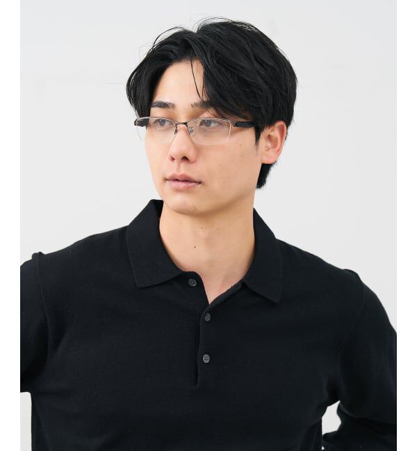  「 スクエア型 メガネ | 軽量 眼鏡 伊達めがね メタル 度付き ユニセックスSTANDARD レンズ交換券付」|メガネ|