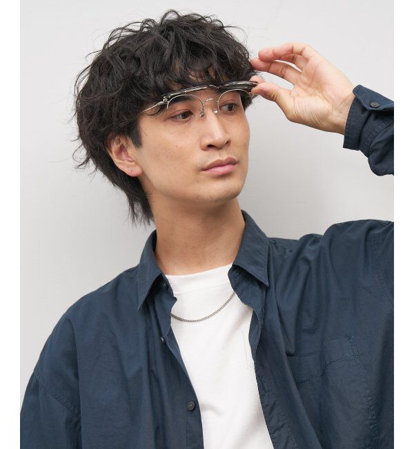  「ボストン型 メガネ｜伊達メガネ｜ビジネス｜Zoff｜FLIPUP(跳ね上げ式) レンズ交換券付」|メガネ|