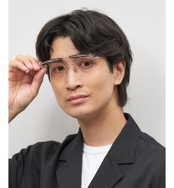  「ボストン型 メガネ｜伊達メガネ｜ビジネス｜Zoff｜FLIPUP(跳ね上げ式) レンズ交換券付」|メガネ|