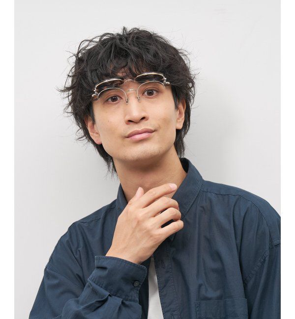  「ボストン型 メガネ｜伊達メガネ｜ビジネス｜Zoff｜FLIPUP(跳ね上げ式) レンズ交換券付」|メガネ|