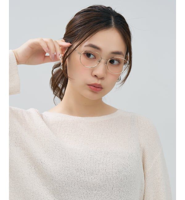  「ボストン型 メガネ | 中顔面短縮みえメガネ 軽量 眼鏡 伊達めがね メンズ レディース レンズ交換券付」|メガネ|ゴールド