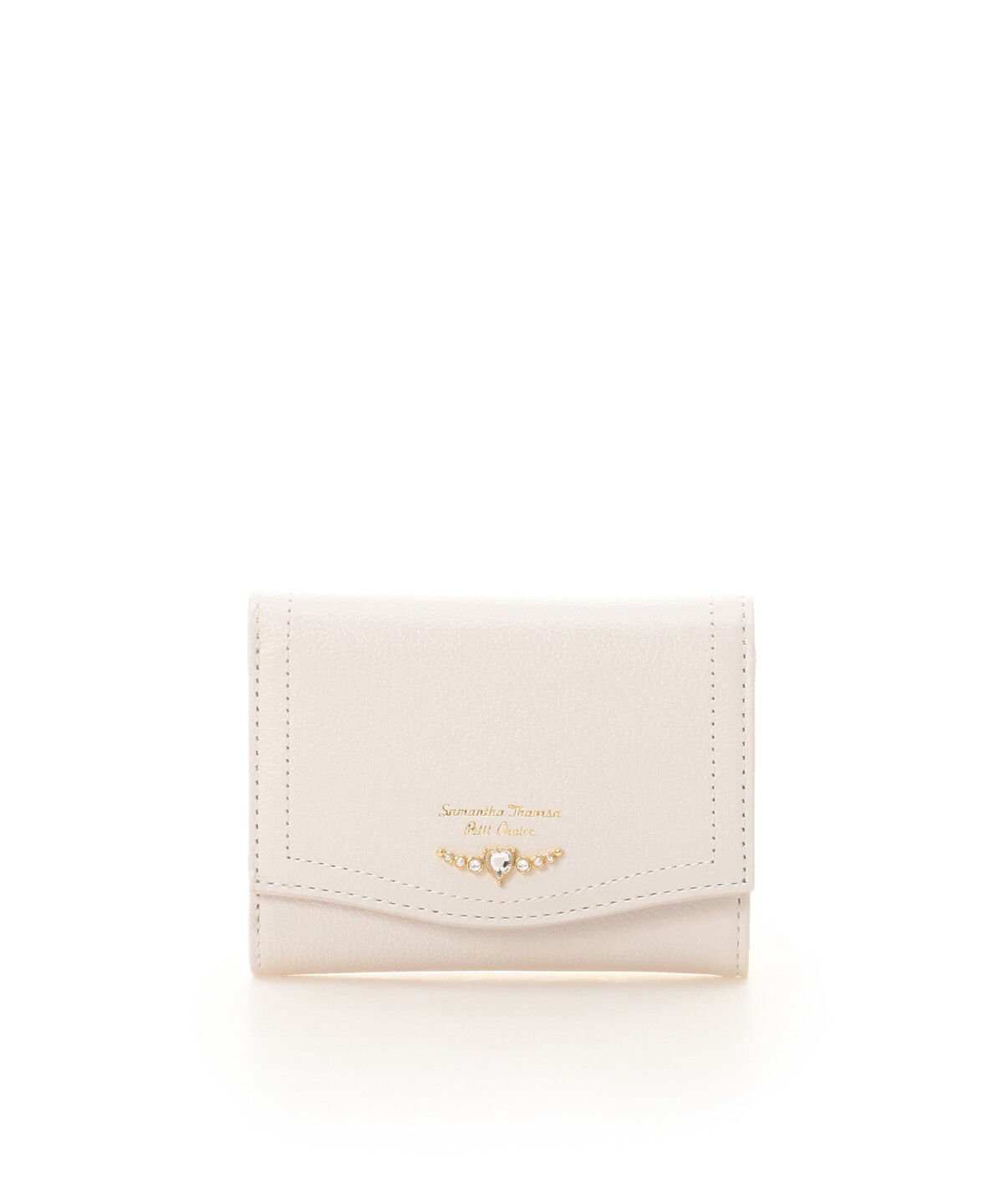 Samantha Thavasa Petit Choice「クリアハートビジュー 折財布」|財布|オフホワイト
