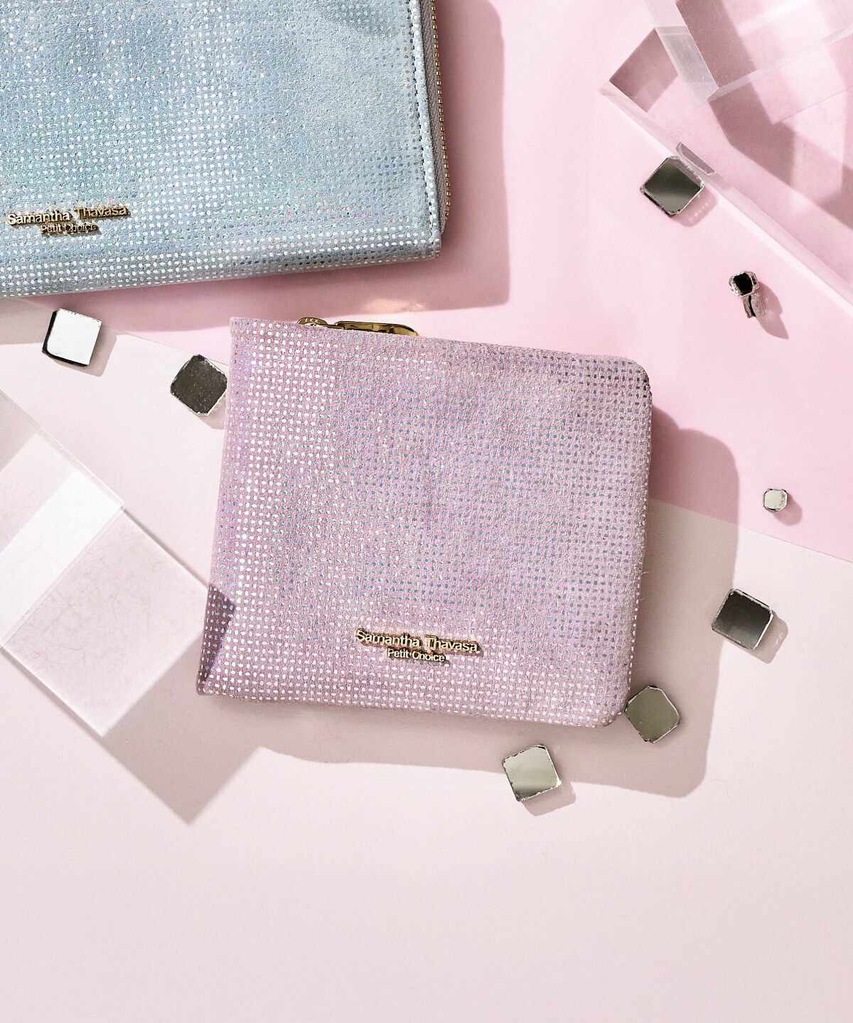 Samantha Thavasa Petit Choice「オーロラカラーピッグレザー 二つ折り財布」|財布|