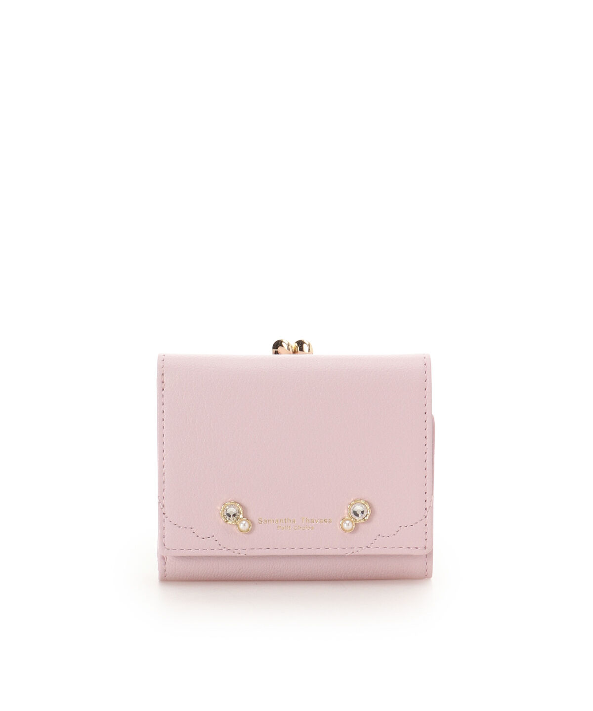 Samantha Thavasa Petit Choice「エレガントフラワー　口金折財布」|財布|ピンク