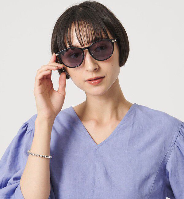 UNITED ARROWS「ワイド ウェリントン サングラス」|サングラス|BLACK