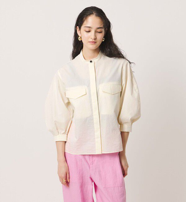 UNITED ARROWS「NALYA バンドカラー シャツ」|シャツ・ブラウス|