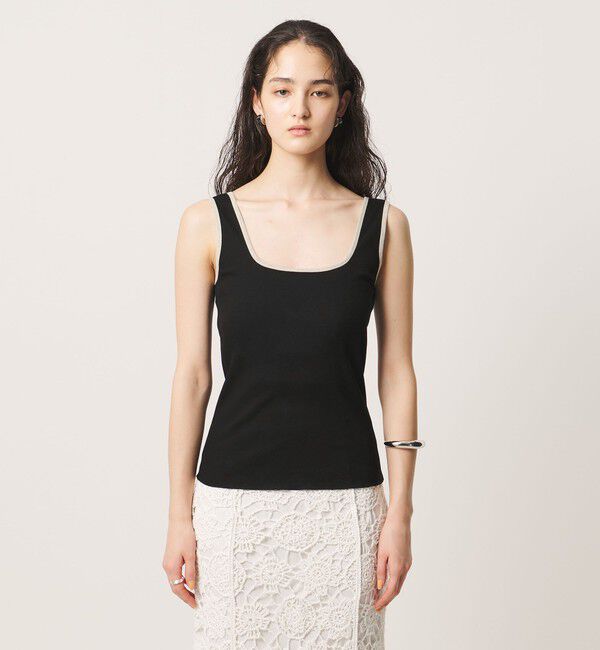 UNITED ARROWS「＜GOOD PEOPLE GOOD STITCHING GOOD PRODUCT＞トリム リブ スクエアネック タンクトップ」|タンクトップ|