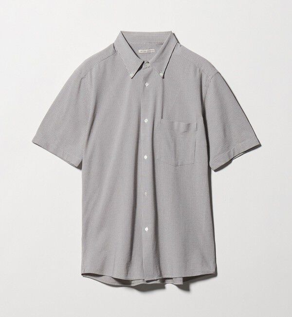UNITED ARROWS「シアサッカー ショートスリーブ ボタンダウン シャツ COMFORT EASY―MODEL 抗菌防臭」|シャツ・ブラウス|
