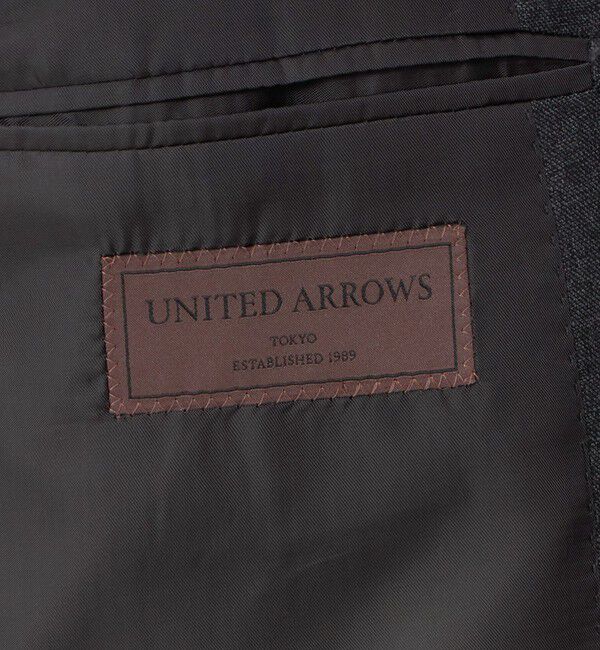 UNITED ARROWS「グレー シャークスキン シングル 3ボタン スーツ SーMODEL ヨコストレッチ 撥水」|スーツ|