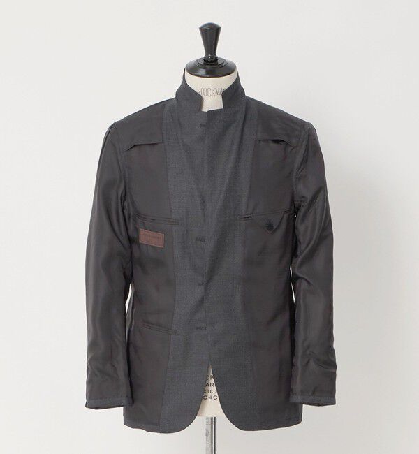 UNITED ARROWS「グレー シャークスキン シングル 3ボタン スーツ SーMODEL ヨコストレッチ 撥水」|スーツ|