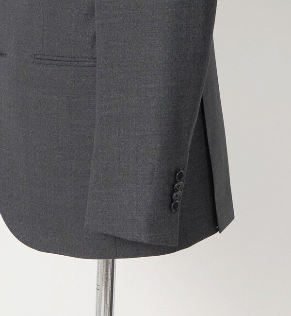 UNITED ARROWS「グレー シャークスキン シングル 3ボタン スーツ SーMODEL ヨコストレッチ 撥水」|スーツ|