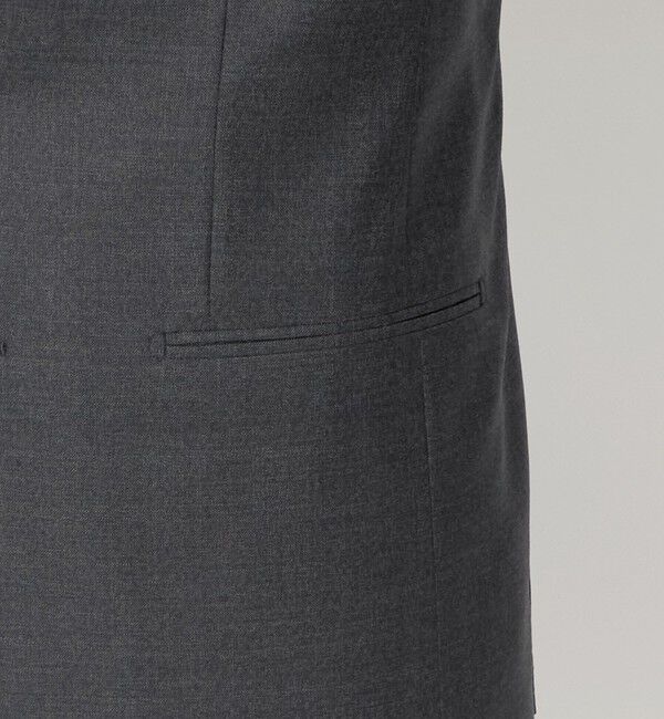 UNITED ARROWS「グレー シャークスキン シングル 3ボタン スーツ SーMODEL ヨコストレッチ 撥水」|スーツ|
