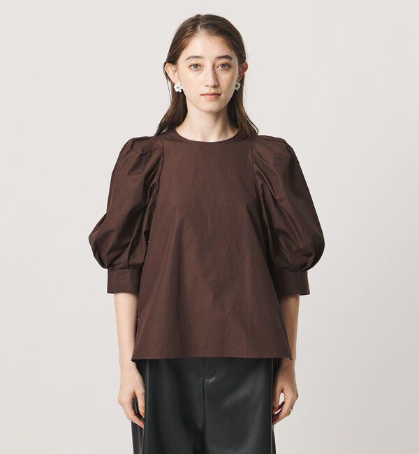 UNITED ARROWS「5分袖 コットン パプ ブラウス」|シャツ・ブラウス|