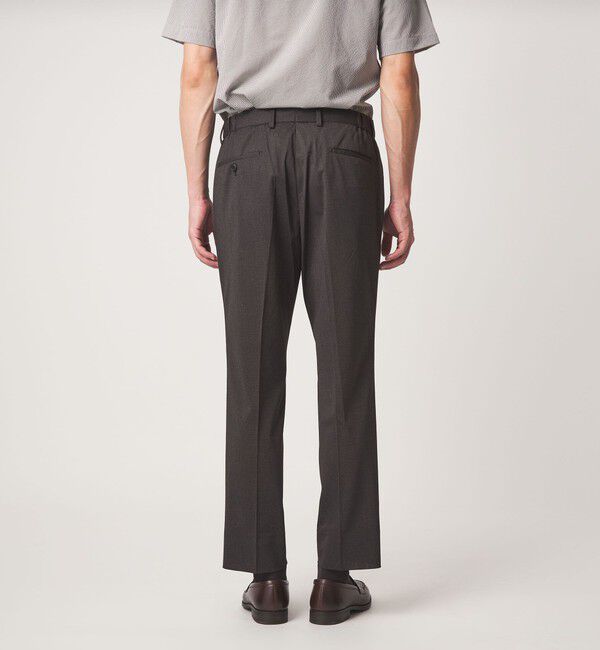 UNITED ARROWS green label relaxing「A+ air PE/PU トリコット プリント スタンダード 1プリーツ スラックス -ストレッチ・接触冷感・通気性-」|スラックス|