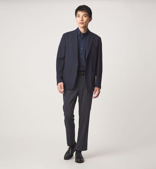 UNITED ARROWS green label relaxing「A+ air PE/PU トリコット プリント スタンダード 1プリーツ スラックス -ストレッチ・接触冷感・通気性-」|スラックス|