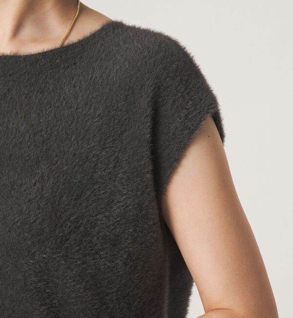 UNITED ARROWS green label relaxing「フラッフフェザー 2WAY フレンチスリーブ ニット」|ニット・セーター|