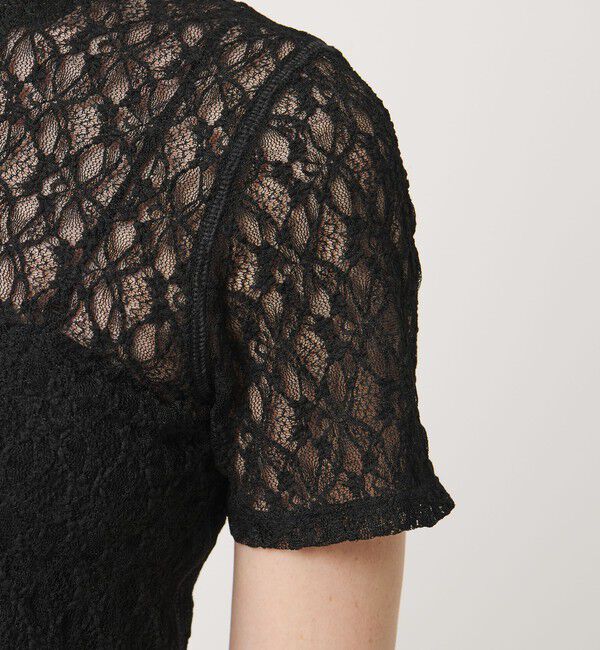 BEAUTY&YOUTH UNITED ARROWS「フラワーレース ショートスリーブ プルオーバー」|Tシャツ・カットソー|