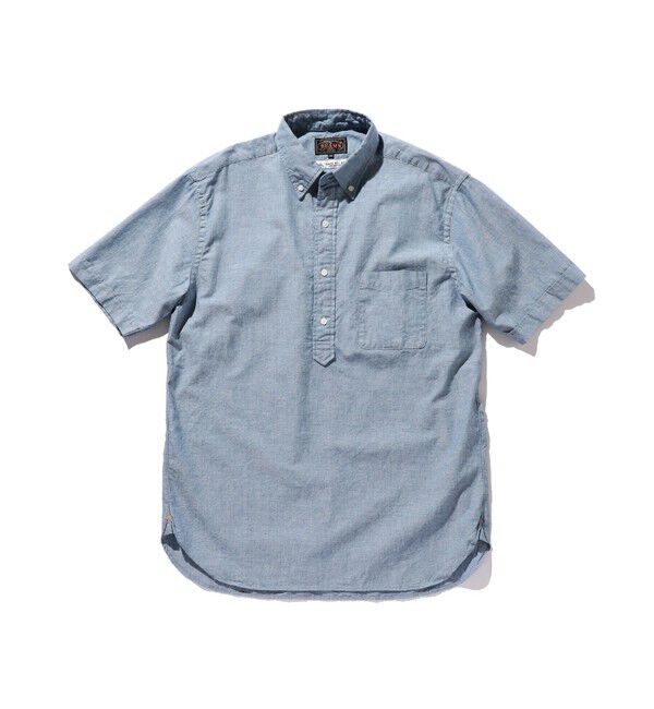 BEAMS「BEAMS PLUS / B.D. Pullover Short Sleeve Chambray」|シャツ・ブラウス|BLUE
