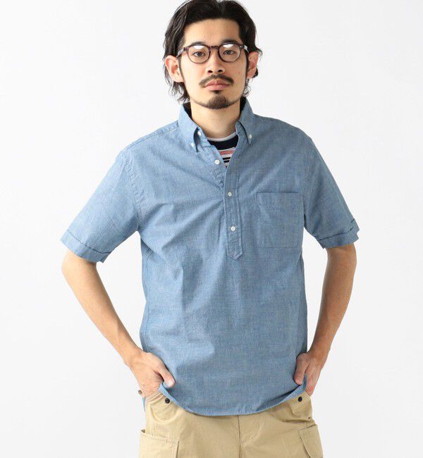 BEAMS「BEAMS PLUS / B.D. Pullover Short Sleeve Chambray」|シャツ・ブラウス|