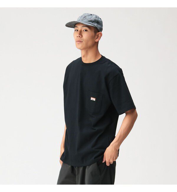 BEAMS「ヘビーウエイト ロゴワッペン Tシャツ【ベーシックフィット】」|Tシャツ・カットソー|