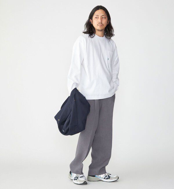 SHIPS「【WEB限定】SHIPS:〈汗染み防止加工〉ワンポイントロゴ ビッグシルエットヘビーウェイトTシャツ」|Tシャツ・カットソー|